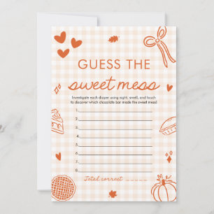 Hand getrokken Baby shower Guess het Sweet Mess sp Kaart