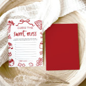 Hand getrokken Baby shower Guess het Sweet Mess sp Kaart