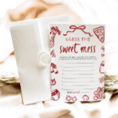 Hand getrokken Baby shower Guess het Sweet Mess sp Kaart