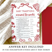 Hand getrokken Baby tradities rond de wereld spel Kaart