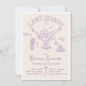 Hand getrokken Bachelorette Laatste Toast Party Kaart (Voorkant)
