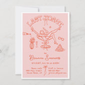 Hand getrokken Bachelorette Laatste Toast Party Kaart (Voorkant)