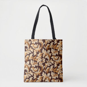Hand getrokken barokke bladeren: stijlvolle elegan tote bag