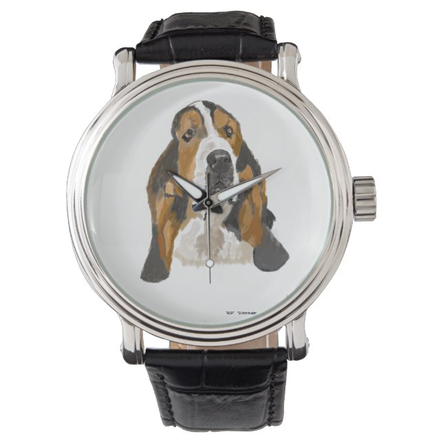 Hand getrokken basset horloge (Voorkant)