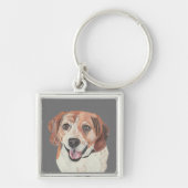Hand getrokken Beagle Sleutelhanger (Voorkant)