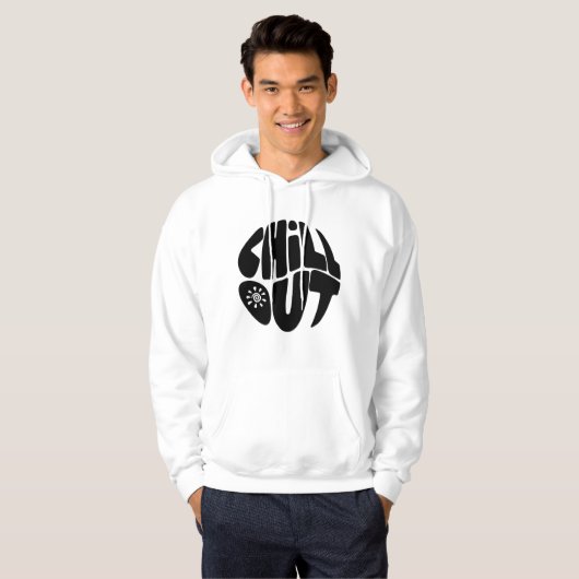 Hand getrokken belettering zin in de vorm van een  hoodie (Voorkant volledig)