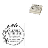 Hand getrokken bessen bloem krans schoongemaakt me rubberstempel (Gestempeld)