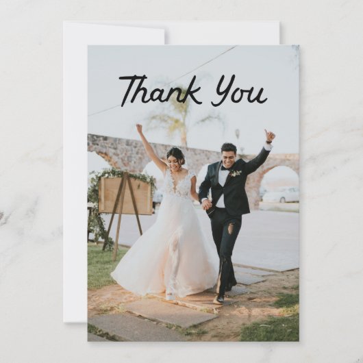 Hand getrokken beste dag ooit bruiloft bedankkaart (Voorkant)