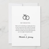 Hand getrokken beste dag ooit bruiloft bedankkaart (Achterkant)