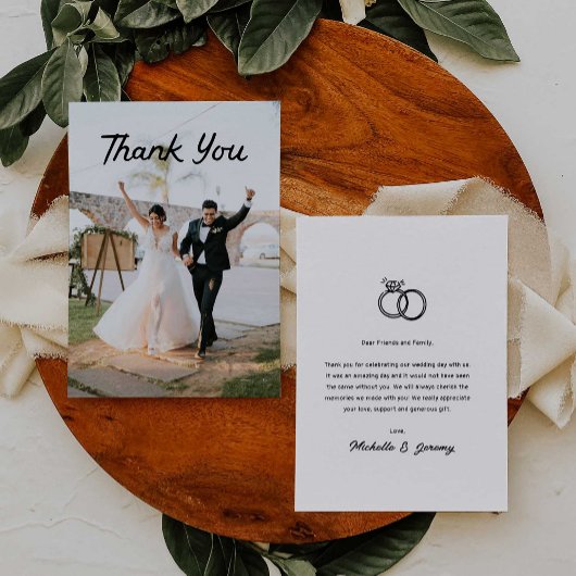 Hand getrokken beste dag ooit bruiloft bedankkaart