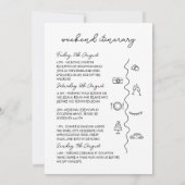 Hand getrokken bestemming bruiloft welkomstzak not notitiekaartje (Achterkant)