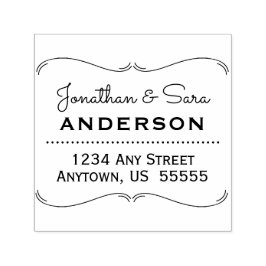 Hand getrokken beugel Lijst retouradres Zelfinktende Stempel