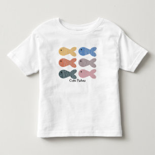 Hand getrokken Bewerken Schattigee vissen Kinder Shirts