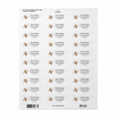 Hand getrokken bij retour adreslabel etiket (Full Sheet)