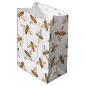 Hand getrokken Bijen Gift Bag Medium Cadeauzakje (Voorkant Gekanteld)