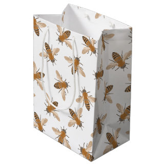 Hand getrokken Bijen Gift Bag Medium Cadeauzakje