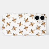 Hand getrokken bijen iPhone Case (Achterkant (horizontaal))