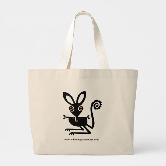 Hand getrokken BILBY - Australië -Wildlife -Natuur Grote Tote Bag (Achterkant)