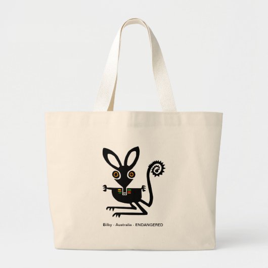 Hand getrokken BILBY - Australië -Wildlife -Natuur Grote Tote Bag (Voorkant)