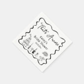 Hand getrokken Black Thats Amore Vrijgezellenfeest Servet (Hoek)