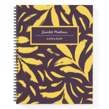 Hand getrokken bladeren geel naadloos patroon