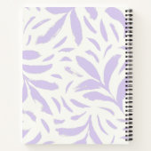 Hand getrokken bladeren pastel Paarse naadloze pat Notitieboek (Achterkant)