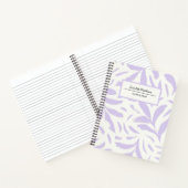 Hand getrokken bladeren pastel Paarse naadloze pat Notitieboek (Binnen)