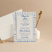 Hand getrokken blauw broodje in de oven cupido Bab Kaart