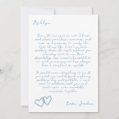 Hand getrokken blauw bruidsmeisjes voorstel Kaart (Achterkant)