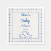 Hand getrokken blauwe broodje in de oven Baby Boy  Servet (Voorkant)