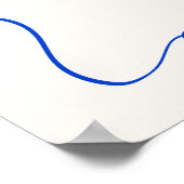 Hand getrokken blauwe bruids brunch welkomstbord poster (Hoek)