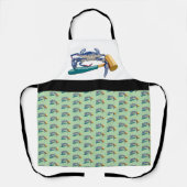 Hand getrokken blauwe krab met hamer Mallet Crab B Schort (Voorkant)