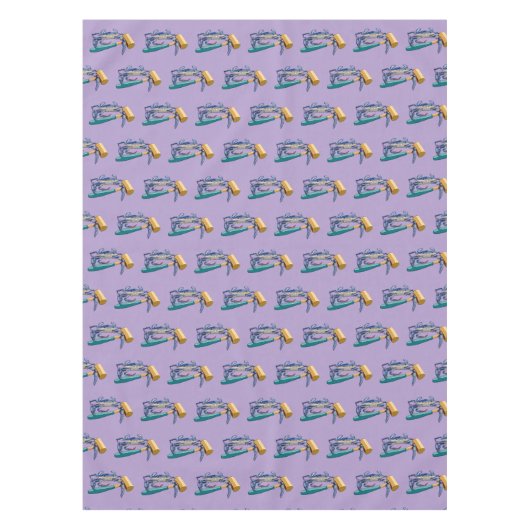 Hand getrokken blauwe krab met hamer Mallet Crab B Tafelkleed (Voorkant)