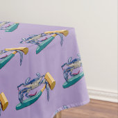 Hand getrokken blauwe krab met hamer Mallet Crab B Tafelkleed (Voorbeeld)