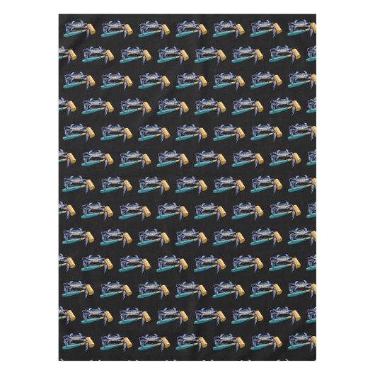 Hand getrokken blauwe krab met hamer Mallet Crab B Tafelkleed (Voorkant)