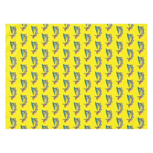 Hand getrokken blauwe krab met hamer Mallet Crab B Tafelkleed (Voorkant (Horizontaal))