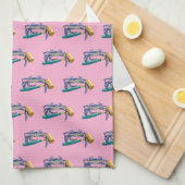 Hand getrokken blauwe krab met hamer Mallet Crab B Theedoek (Quarter Fold)