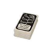 Hand getrokken Bloem Vetgedrukte Retro Ex Libris B Rubberstempel (Stempel)