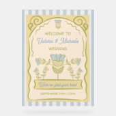 Hand getrokken Bloem Zaad Pakket Ontwerp Welkomstb Acryl Bord (Voorkant)