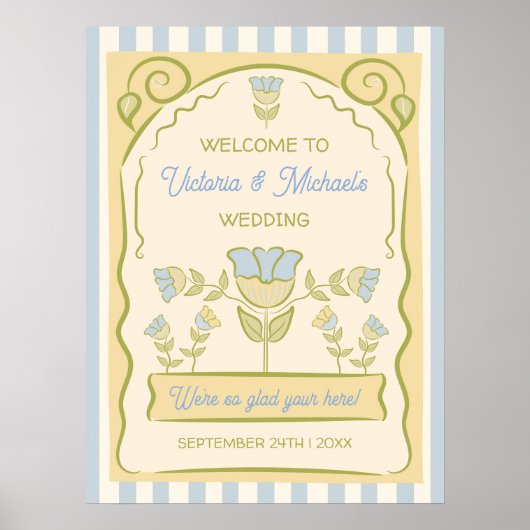 Hand getrokken Bloem Zaad Pakket Ontwerp Welkomstb Poster (Voorkant)