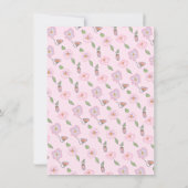 Hand getrokken bloemblaadjes en Presecco Vrijgezel Kaart (Achterkant)