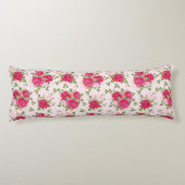 Hand getrokken bloemblaadjes naadloos patroon lichaamskussen (Achterkant)