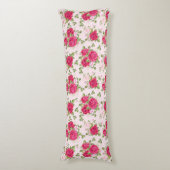 Hand getrokken bloemblaadjes naadloos patroon lichaamskussen (Voorkant Verticaal)