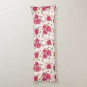 Hand getrokken bloemblaadjes naadloos patroon lichaamskussen (Achterkant (Verticaal))