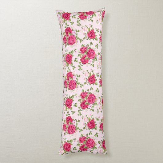 Hand getrokken bloemblaadjes naadloos patroon lichaamskussen (Achterkant (Verticaal))