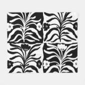 Hand getrokken bloemen: Abstract Fleece Deken (Voorkant (Horizontaal))