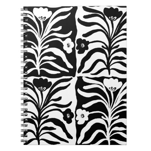 Hand getrokken bloemen: Abstract Notitieboek (Voorkant)