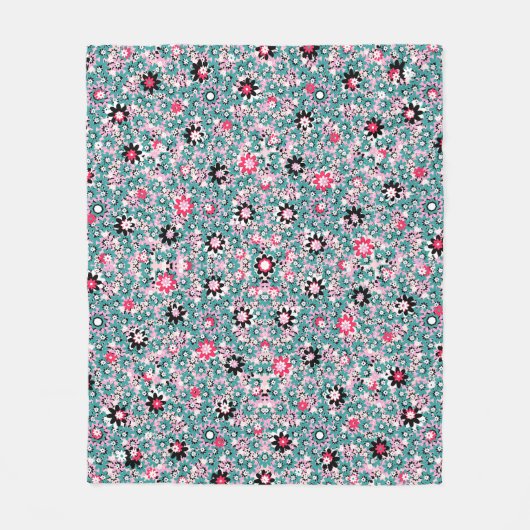 Hand getrokken Bloemen Baby Deken – Zachte & Gezel (Voorkant)