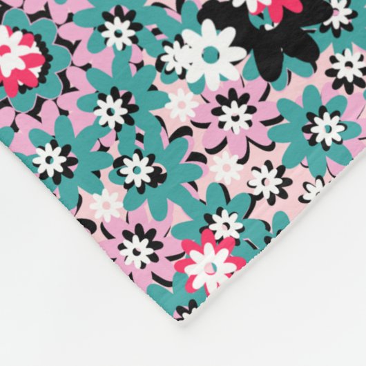 Hand getrokken Bloemen Baby Deken – Zachte & Gezel (Hoek)