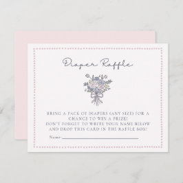 Hand getrokken bloemen gestippeld lijst luier verl kaart